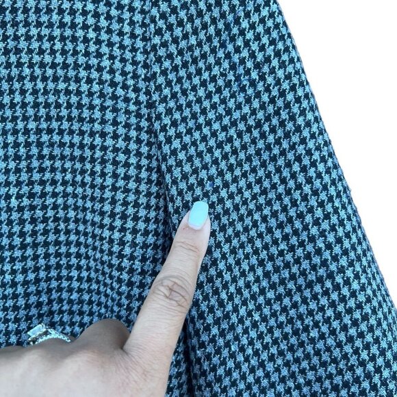 Emmelee Pea Coat Gray Houndstooth Collared Jacket Size M - Picture 10 of 10